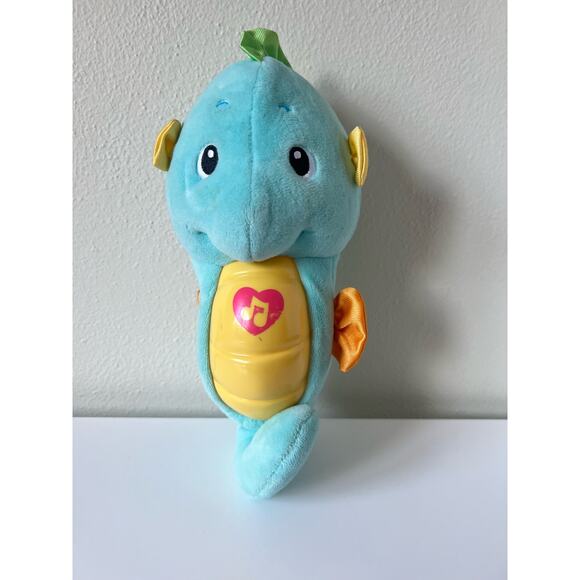 Fisher Price Ocean Wonders Soothe and Glow Seahorse Blue Musical Plush Toy - Picture 1 of 7